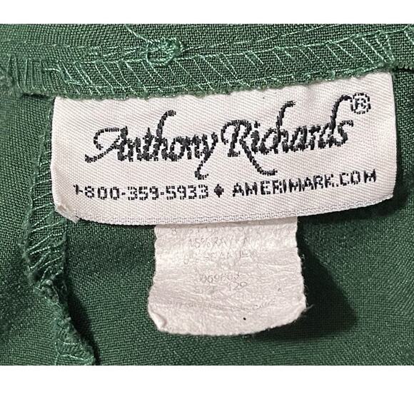Vintage Anthony Richards‎ Womens Dress Pants Dark Green Straight Trouser Pockets - Picture 2 of 5
